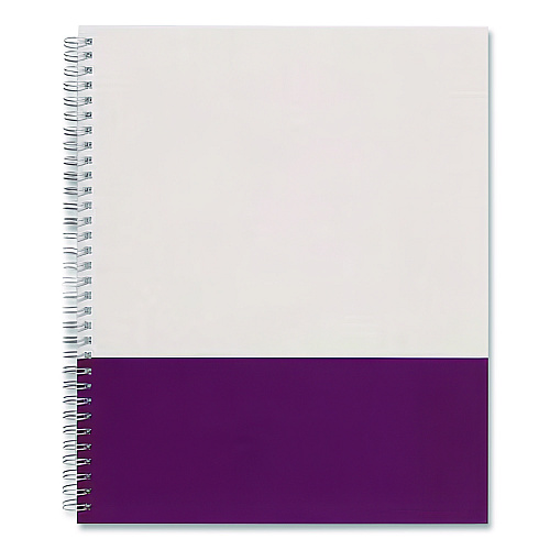 TRU RED Wirebound Hardcover Notebook, 1-Subject, Narrow Rule, Gray/Purple Cover, (80) 11 x 8.5 Sheets (24383514)