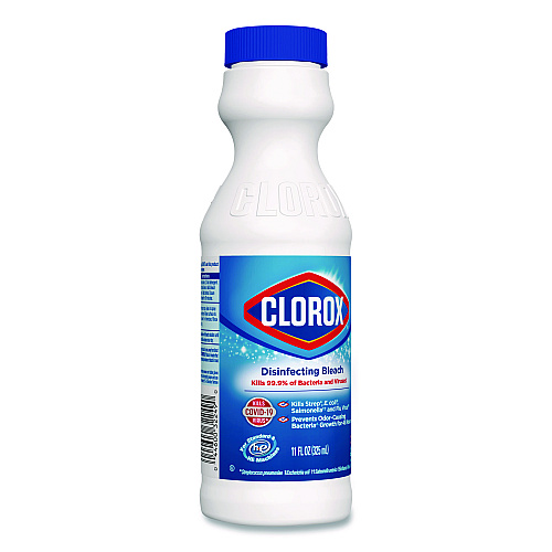 Clorox Concentrated Regular Disinfecting Bleach, 11 oz Bottle, 28/Carton (32436CT)