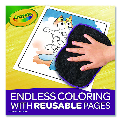 Crayola Bluey Color and Erase Reusable Activity Pad, Includes Three Markers, Ages 3 and Up, 16 Pages (811531)