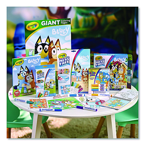 Crayola Bluey Color and Erase Reusable Activity Pad, Includes Three Markers, Ages 3 and Up, 16 Pages (811531)