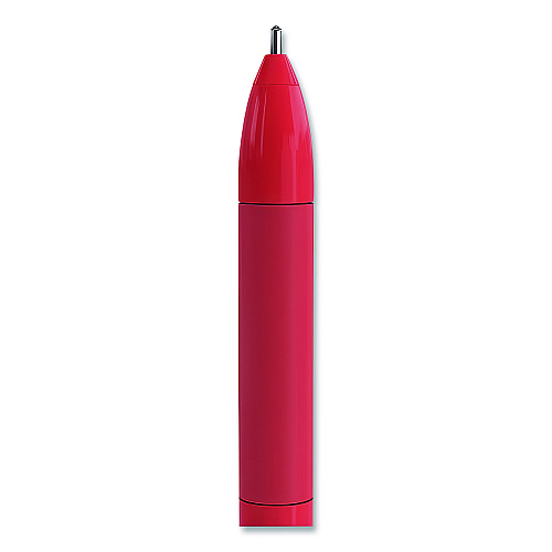 TRU RED Gripped Ballpoint Pen, Stick, Medium 1 mm, Red Ink, Red Barrel, Dozen (24328151)