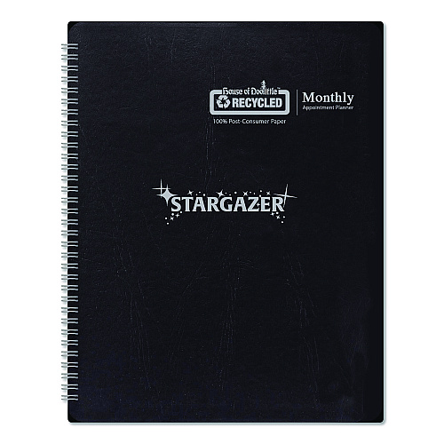 House of Doolittle Recycled Stargazer Monthly Planner, Stargazer Artwork, 11 x 7, Black Cover, 13-Month (Dec to Dec): 2026 (21602)