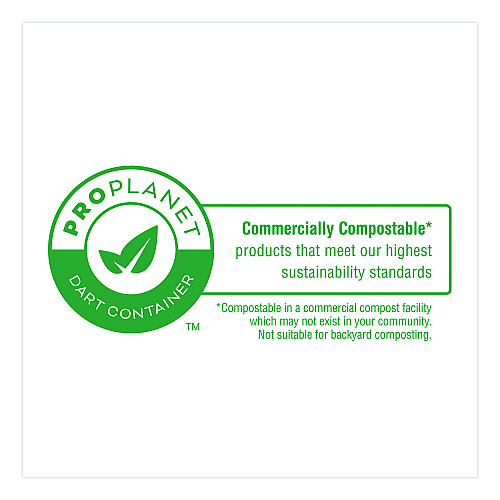 Dart Compostable Molded Fiber Hinged Trays, ProPlanet Seal, 3 Compartments, 8.65 x 7.94 x 2.98, Natural, 200/Carton (80FBRHT3)