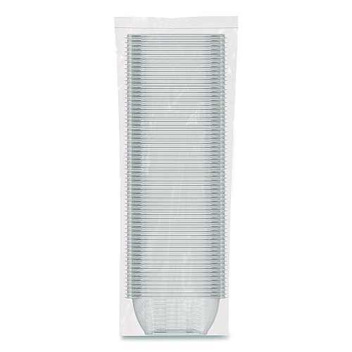 Dart Square Plastic Bowls, 12 oz, 8.5 x 8.5 x 2.64, Clear, Plastic, 63 Bowls/Sleeve, 8 Sleeves/Carton (C12SB)