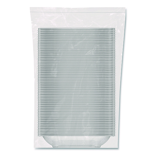 Dart Square Plastic Bowls, 24 oz, 5 x 5 x 1.99, Clear, Plastic, 63 Bowls/Sleeve, 4 Sleeves/Carton (C24SB)
