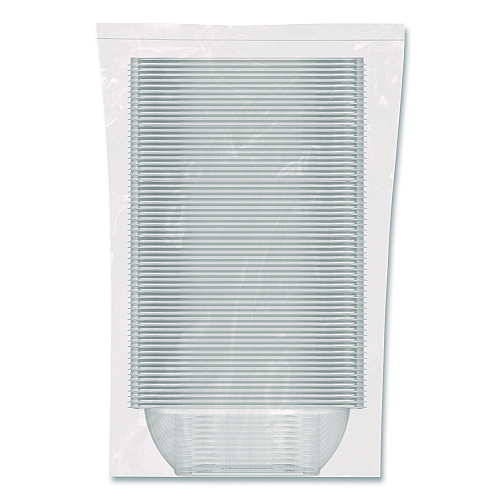 Dart Square Plastic Bowls, 48 oz, 5 x 5 x 2.55, Clear, Plastic, 63 Bowls/Sleeve, 4 Sleeves/Carton (C48SB)