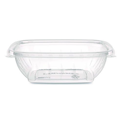 Dart Square Plastic Bowls, 8 oz, 8.5 x 8.5 x 1.51, Clear, Plastic, 63 Bowls/Sleeve, 8 Sleeves/Carton (C8SB)