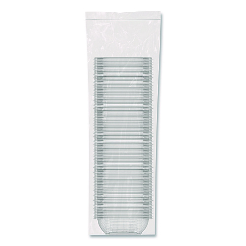Dart Square Plastic Bowls, 8 oz, 8.5 x 8.5 x 1.51, Clear, Plastic, 63 Bowls/Sleeve, 8 Sleeves/Carton (C8SB)