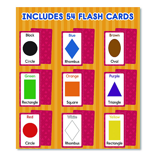 Carson-Dellosa Colors and Shapes Flash Cards, 3.25 x 5.25, Assorted Colors, 54 Cards (0769646891)