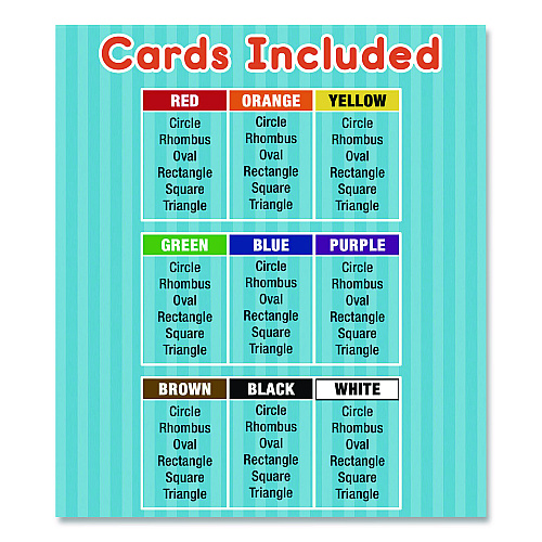 Carson-Dellosa Colors and Shapes Flash Cards, 3.25 x 5.25, Assorted Colors, 54 Cards (0769646891)
