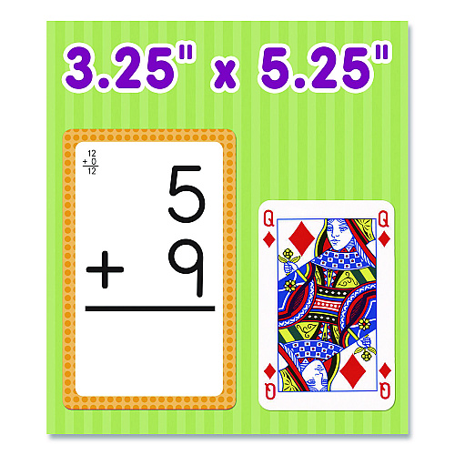 Carson-Dellosa Addition 0 to 12 Flash Cards, 3.25  x 5.25, Assorted Colors, 54 Cards (0769677118)