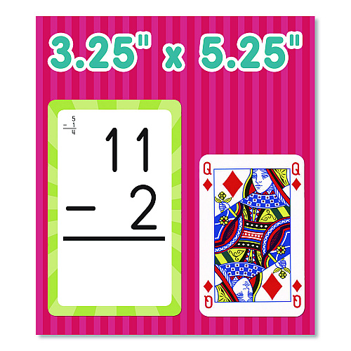 Carson-Dellosa Subtraction 0 to 12 Flash Cards, 3.25 x 5.25, Assorted Colors, 54 Cards (0769677215)