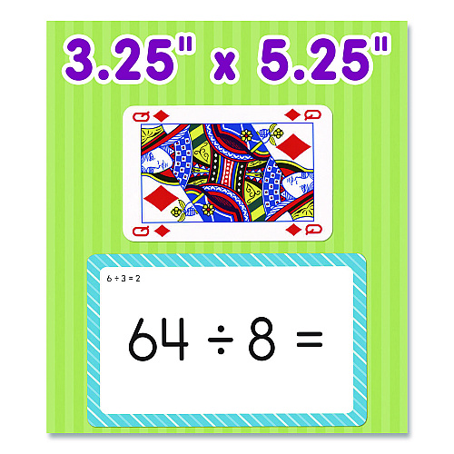 Carson-Dellosa Division 0 to 12 Flash Cards, 3.25 x 5.25, Assorted Colors, 54 Cards (0769677231)