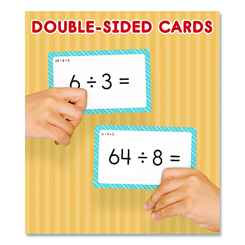 Carson-Dellosa Division 0 to 12 Flash Cards, 3.25 x 5.25, Assorted Colors, 54 Cards (0769677231)