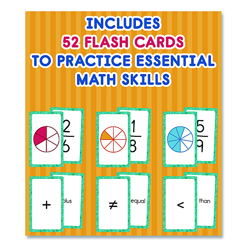 Carson-Dellosa Fractions Flash Cards, 3.25 x 5.25, Assorted Colors, 54 Cards (0769677339)