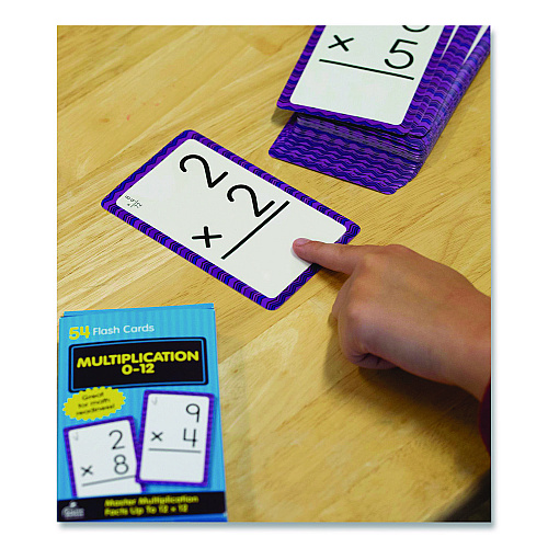 Carson-Dellosa Multiplication 0 to 12 Flash Cards, 3.25 x 5.25, Assorted Colors, 54 Cards (0769677436)