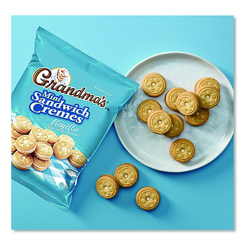 Grandma's Mini Vanilla Creme Sandwich Cookies, 2.12 oz Packet, 60/Carton (FRI45096)