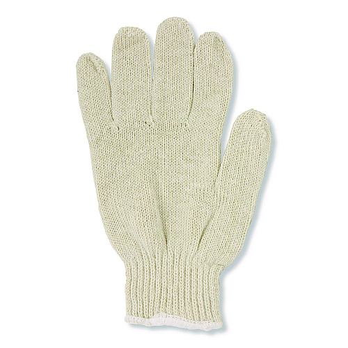 ProWorks String Knit Glove, Large, Elastic Cuff, Natural, Dozen