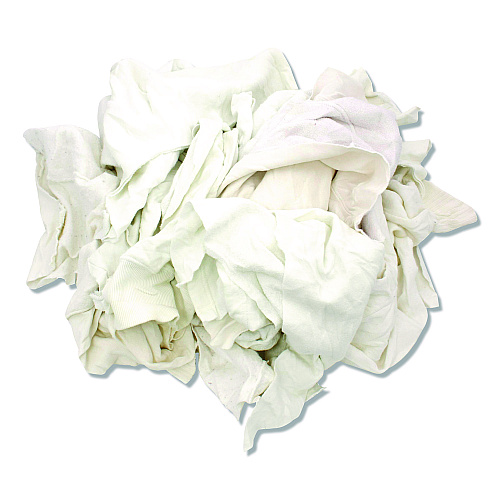 HOSPECO Sweatshirt Rags, Unscented, White, 8/lb, 25 lb/Carton (33325)