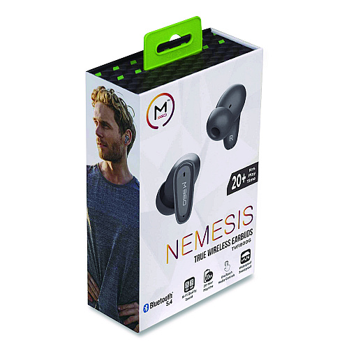 Morpheus 360 Nemesis True Wireless Earbuds, Gray (TW1800G)