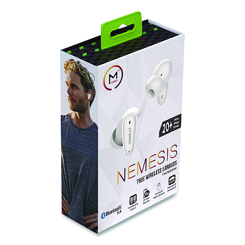 Morpheus 360 Nemesis True Wireless Earbuds, White (TW1800W)