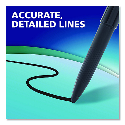 EXPO Wet Erase Marker, Fine Bullet Tip, Black, 12/Pack (2211316)