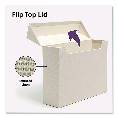 Smead Flip Top Box, Letter Files, 13 x 3.7 x 10, Beige (70232)