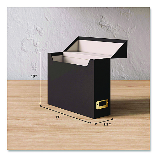 Smead Flip Top File Box, Letter Files, 13 x 3.7 x 10, Charcoal (70233)