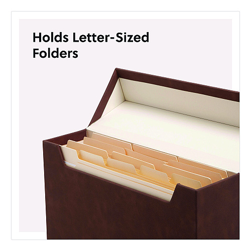Smead Flip Top File Box, Letter Files, 13 x 3.7 x 10, Saddle (70234)