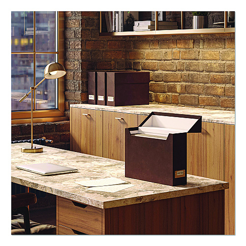 Smead Flip Top File Box, Letter Files, 13 x 3.7 x 10, Saddle (70234)