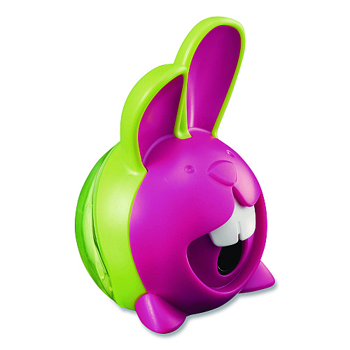 Maped Helix Croc Croc Chomp Rabbit 1-Hole Canister Pencil Sharpener, 3.74 x 1.8 x 4.92, Randomly Assorted Colors (017649)