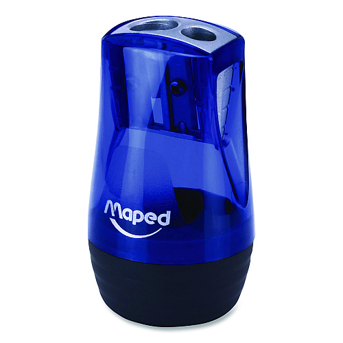 Maped Helix Tonic 2-Hole Canister Pencil Sharpener, 3.74 x 1.6 x 4.92, Randomly Assorted Colors (069149)