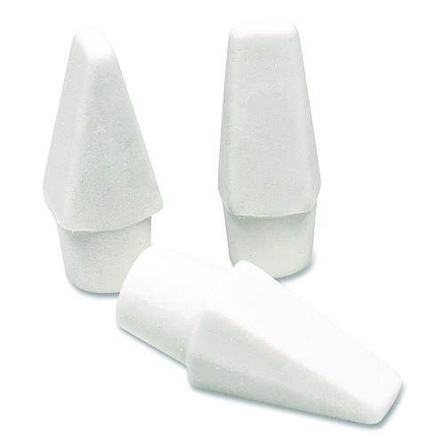 Maped Helix Professional Hi-Polymer Oversized Pencil Cap Erasers, For Pencil Marks, White, 10/Pack (37360)