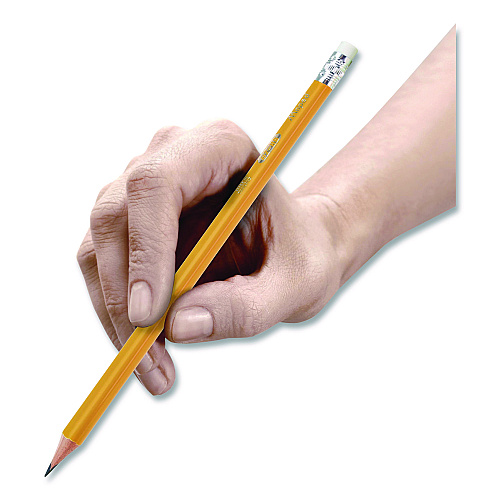 Maped Helix Essentials Triangular Pre-Sharpened Pencils, HB (#2), Black Lead, Yellow Barrel, 12/Box (851779ZT)