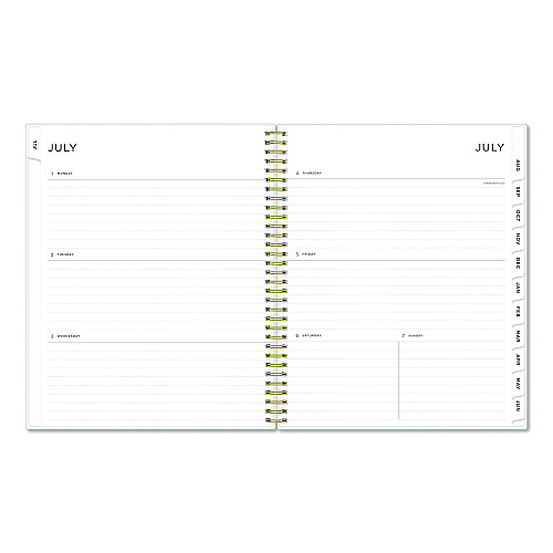 Blue Sky Ashley G Multicolor Smoke Academic Weekly/Monthly Planner, 11" x 8.5", Multicolor Cover, 12-Month (Jul-Jun): 2025 to 2026 (133681)