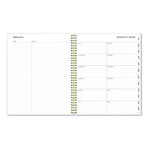 Blue Sky Ashley G Multicolor Smoke Academic Weekly/Monthly Planner, 11" x 8.5", Multicolor Cover, 12-Month (Jul-Jun): 2025 to 2026 (133681)