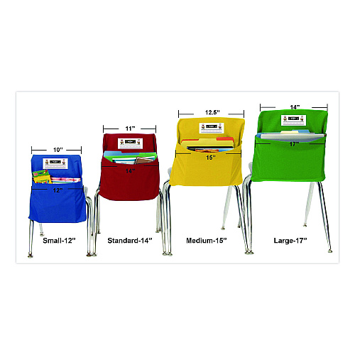 Victor Elastic-Back Seat Sack for Chairs 12" to 17" Wide, 11 x 15.5 x 14, Fabric, Black (30101)