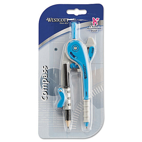 Acme United Plastic Safety Compass with Pencil, 6" Maximum Diameter, Assorted Colors (13017)