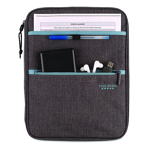 Five Star 1" Carry All Zip Binder, 3 Rings, 1" Capacity, 11 x 8.5, Randomly Assorted Color (290920)