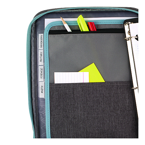 Five Star 1" Carry All Zip Binder, 3 Rings, 1" Capacity, 11 x 8.5, Randomly Assorted Color (290920)