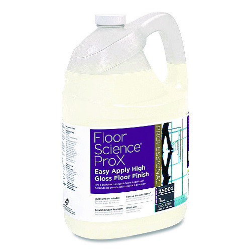 Diversey Floor Science ProX Easy Apply High Gloss Floor Finish, 1 gal Bottle, 4/Carton (CBD562405)