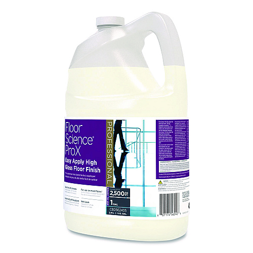 Diversey Floor Science ProX Easy Apply High Gloss Floor Finish, 1 gal Bottle, 4/Carton (CBD562405)