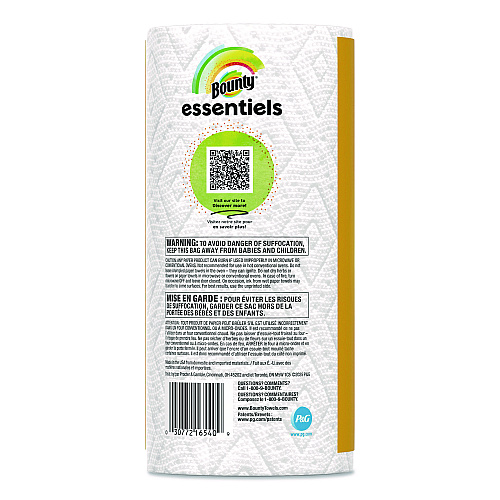 Bounty Essentials Select-A-Size Kitchen Roll Paper Towels, 2-Ply, 108 Sheets/Roll, 24 Rolls/Carton (16540)