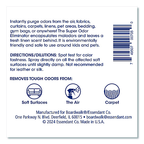 Boardwalk Fabric and Carpet Deodorizer, Fresh Scent, 32 oz Bottle, 6/Carton (4829)