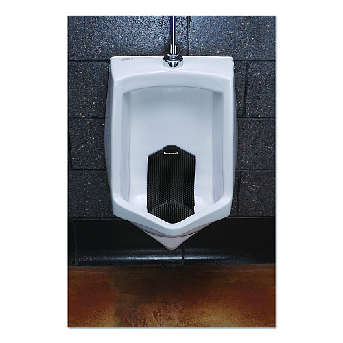 Boardwalk Vertical Urinal Screen, Midnight Coast Scent, Black, 5.22 oz, 6/Carton (VERUSBK)
