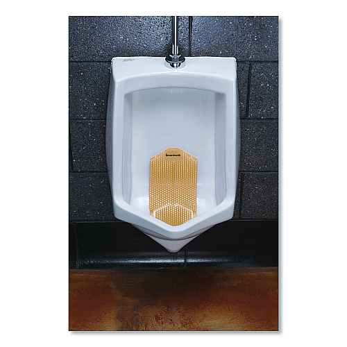 Boardwalk Vertical Urinal Screen, Summer Sunshine Scent, Yellow, 5.22 oz, 6/Carton (VERUSYL)