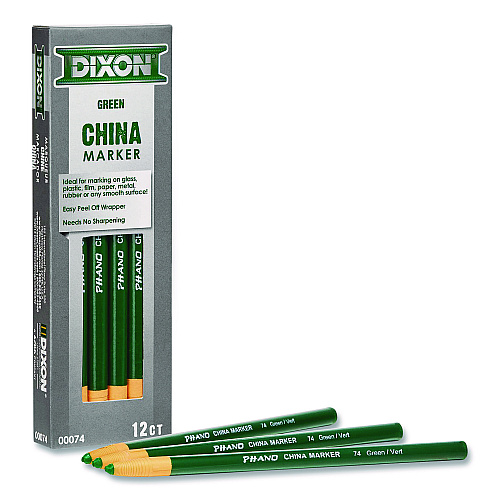 Dixon China Marker, Green, Dozen (000740002)