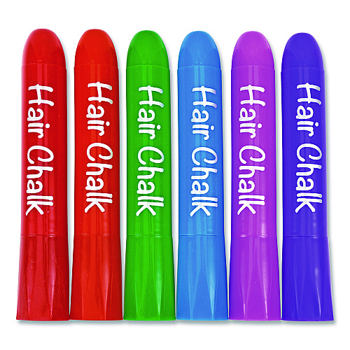 The Pencil Grip Hair Chalk, Assorted Colors, 6/Pack, 12 Packs/Carton (68212)
