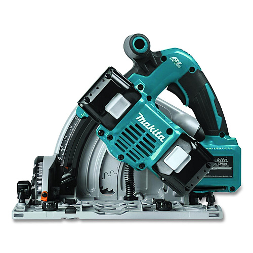 Makita 18V X2 (36V) LXT Brushless Lithium-Ion 6.5" Cordless Plunge Circular Saw Kit with Batteries, 6,300 RPM, 0 to +48 Degree Bevel (XPS01PTJ)