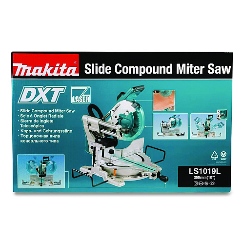 Makita LS1019L 10" Dual-Bevel Sliding Compound Miter Saw with Laser, 3,200 RPM, -48 to +48 Degree Bevel, -60 to +60 Degree Miter